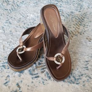 Baby Phat Metallic Thong Sandals